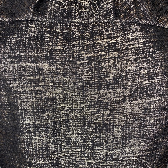 Ellen Tracy Black and Metallic Gold Sleeveless Midi Dress Size 8 VGC - Picture 4 of 5